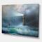 Designart - Lighthouse Shining Light During Stormy Night II - Nautical & Coastal Canvas Wall Art Print